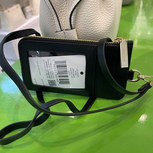 Kate Spade Madison Card Case Lanyard  Black NWT - Picture 6 of 16